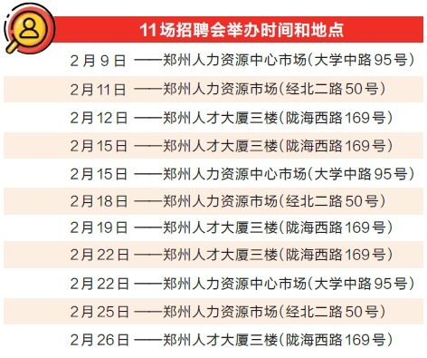 郑州一大波招聘到来 提供岗位近5万个