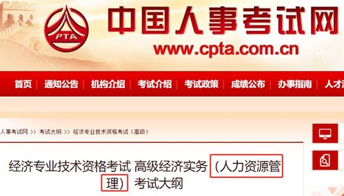 2024年高级经济师 人力资源管理 考试大纲出炉